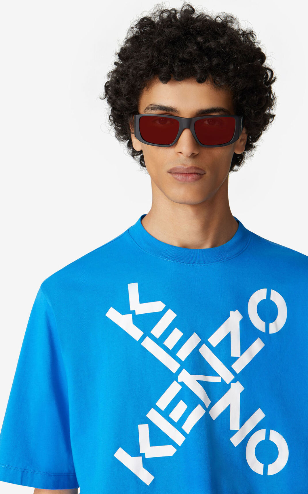 Kenzo Sport Big X T-shirt Heren Blauw | 47528VZXN